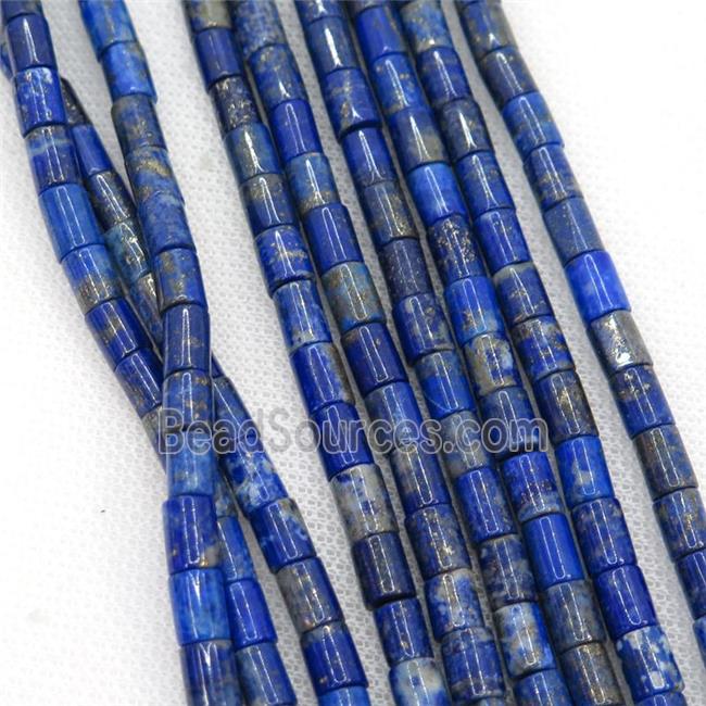 blue Lapis Lazuli tube beads