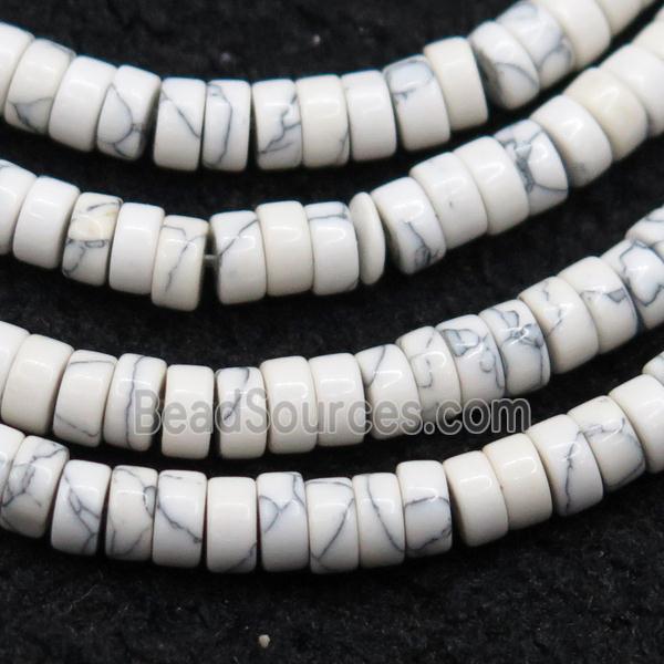 white Howlite Turquoise heishi beads