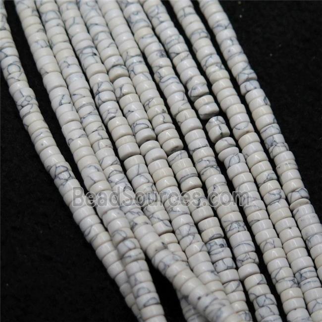 white Howlite Turquoise heishi beads