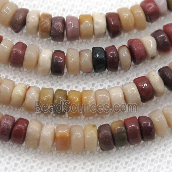 Mookaite heishi beads