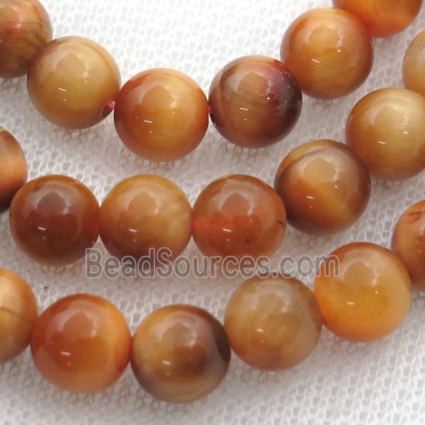 round Tiger eye stone beads