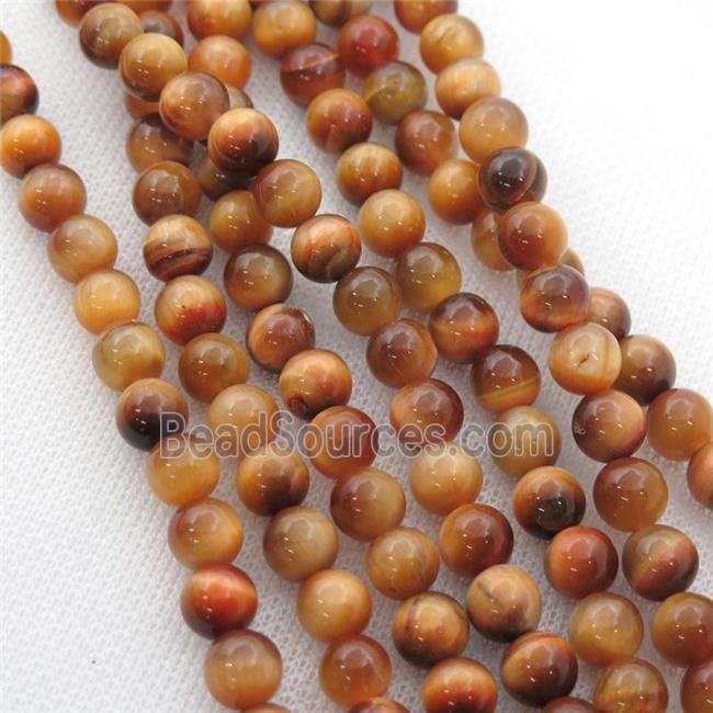 round Tiger eye stone beads