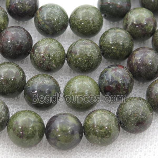 green dragon BloodStone Beads, round