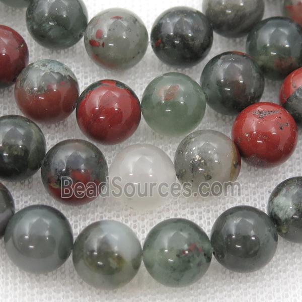 African BloodStone Beads Heliotrope Smooth Round