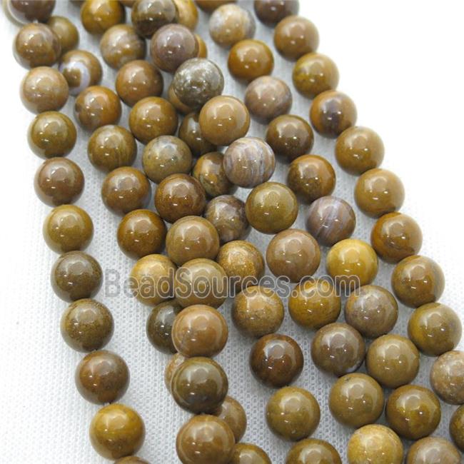 Oak Jasper Beads, round