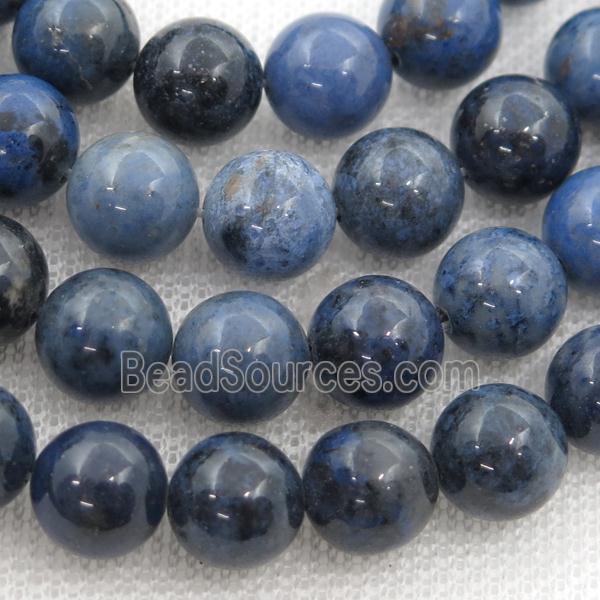 blue Dumortierite Jasper beads, A-Grade, round