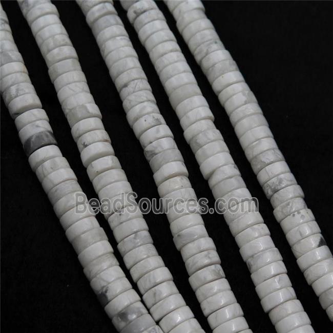 white howlite turquoise heishi beads