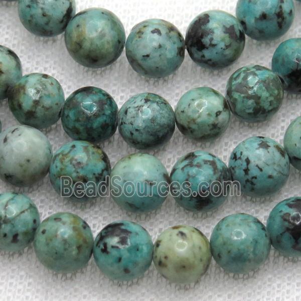 green African Turquoise beads, round