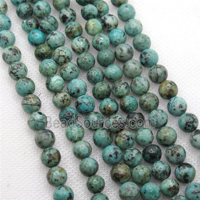 green African Turquoise beads, round