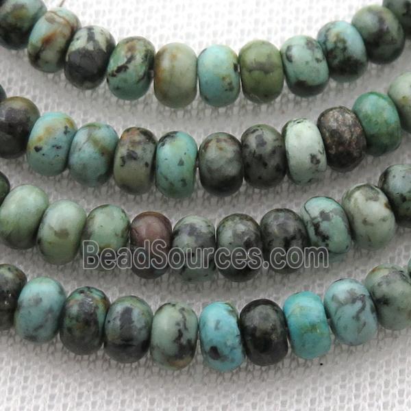 African Turquoise rondelle beads