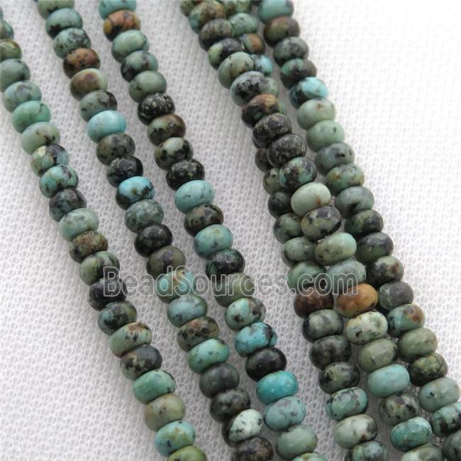 African Turquoise rondelle beads