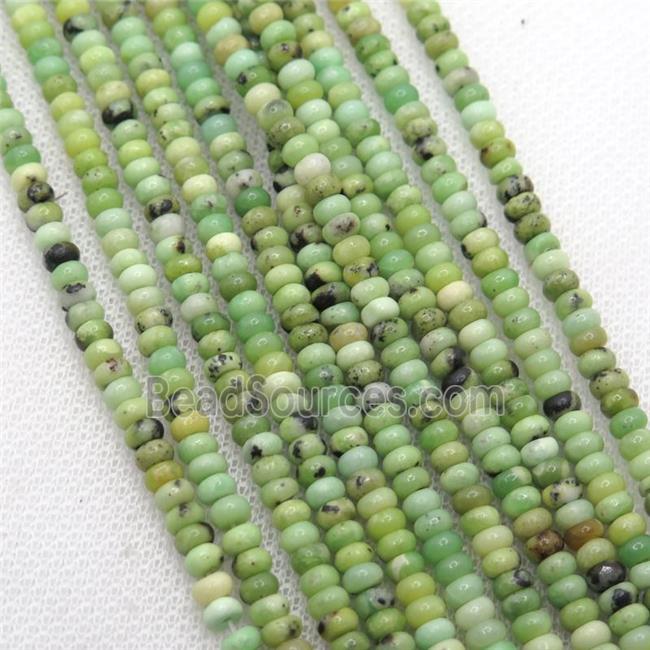 olive Australian Chrysoprase rondelle beads