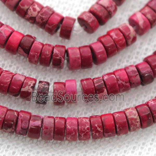 red Imperial Jasper heishi beads