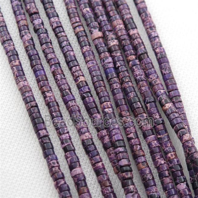 purple Imperial Jasper heishi beads