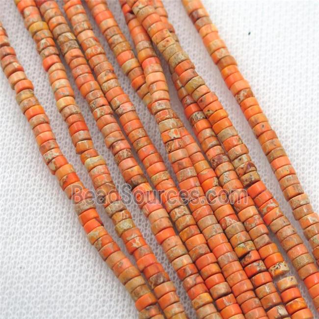 red Imperial Jasper tube beads