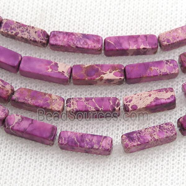 hotpink Imperial Jasper cuboid beads