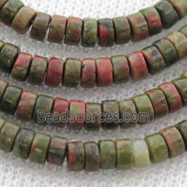 Unakite heishi beads