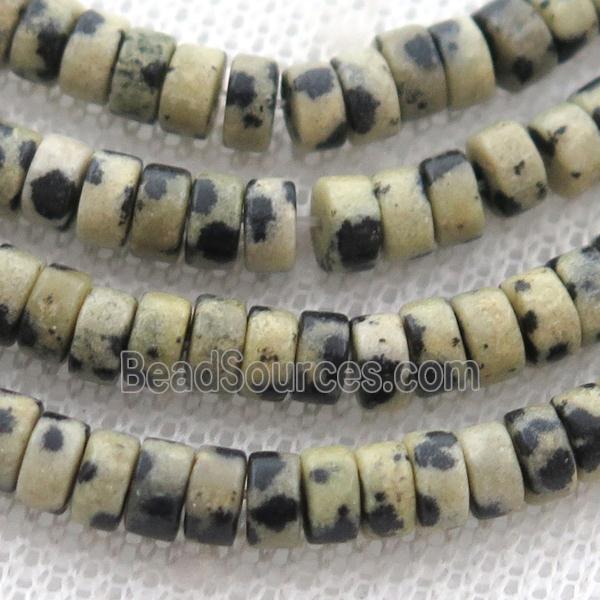 Dalmatian Jasper heishi beads