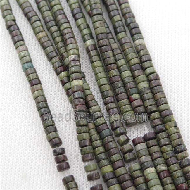 green Cuprite heishi beads