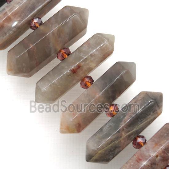 black SunStone bullet beads