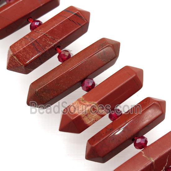 Red Jasper bullet beads