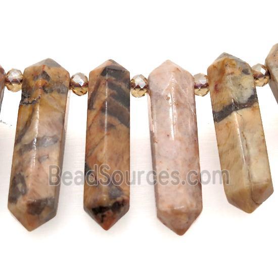 peach Opal stone bullet beads