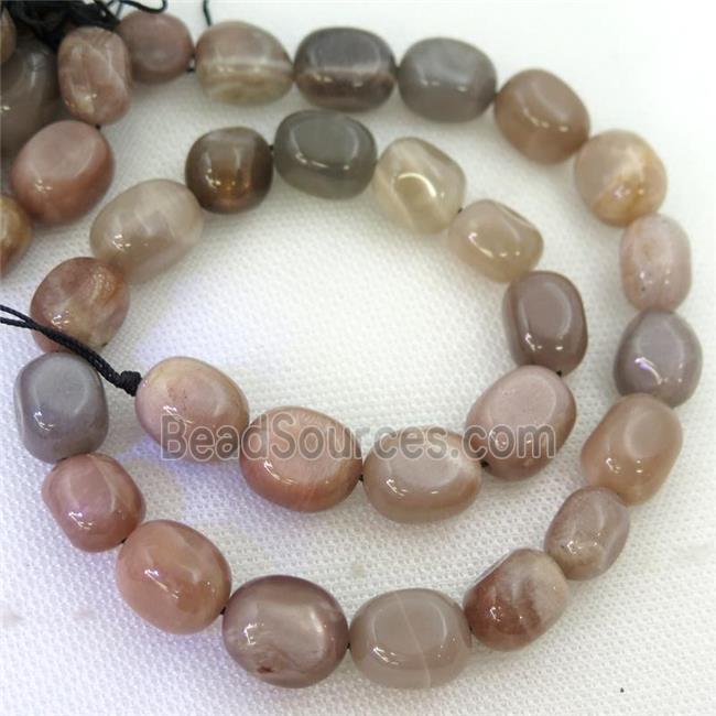 moonstone nugget beads, freeform