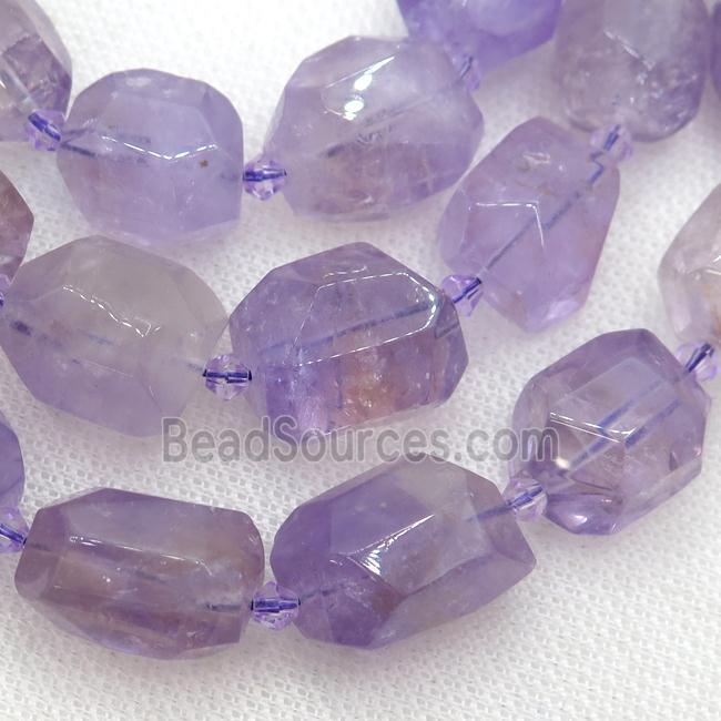 purple Ametrine nugget beads, faceted freeform