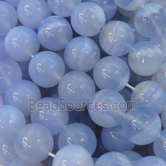 Blue Lace Agate Beads, round