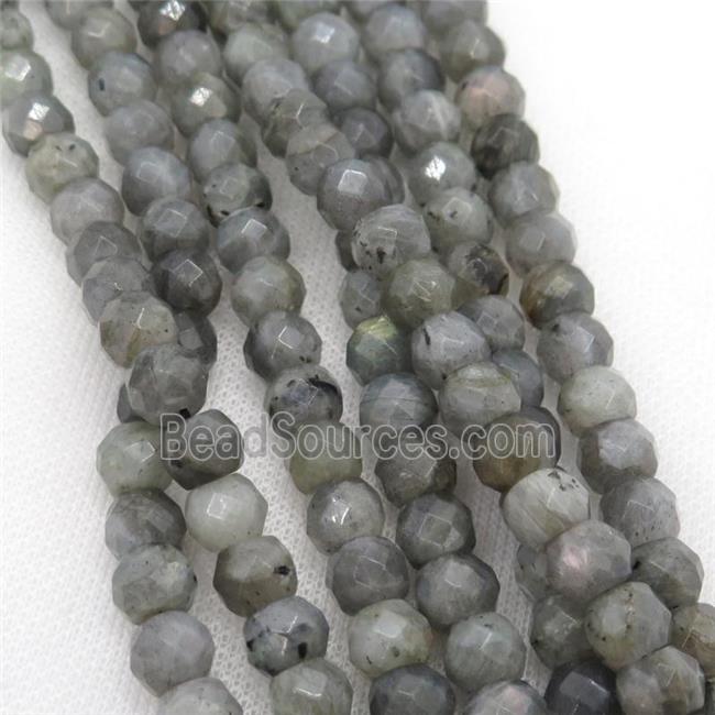 Labradorite beads, faceted round