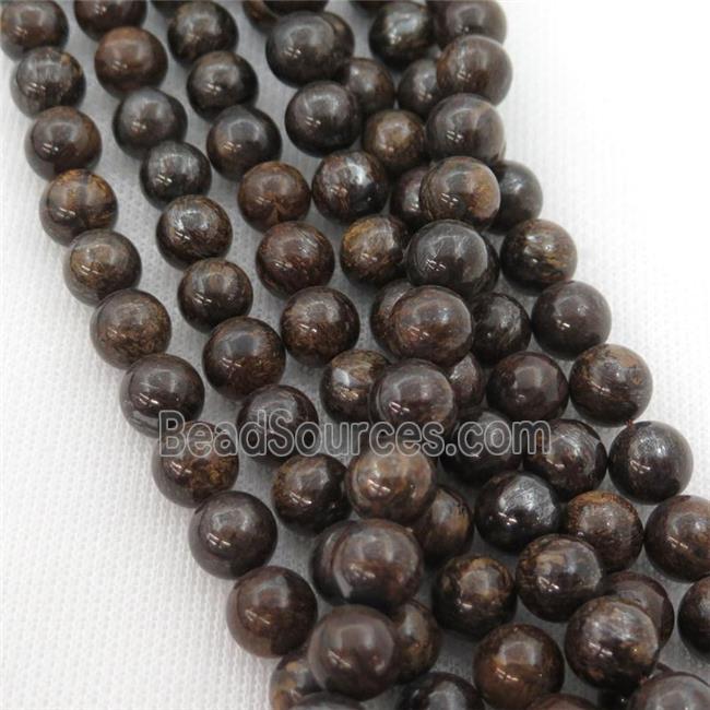 round Bronzite Beads