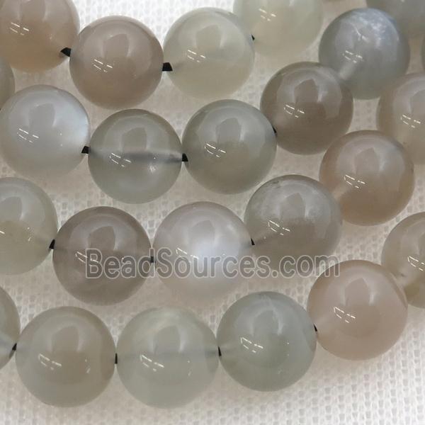 gray MoonStone Beads, round