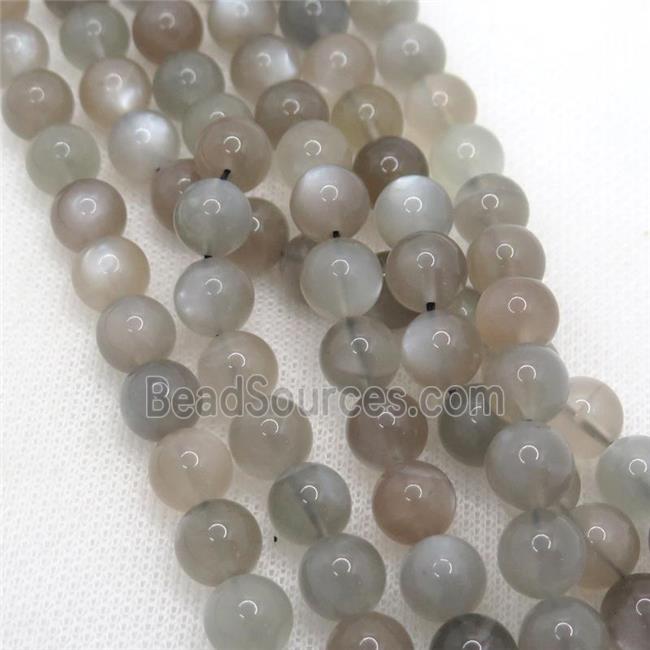 gray MoonStone Beads, round