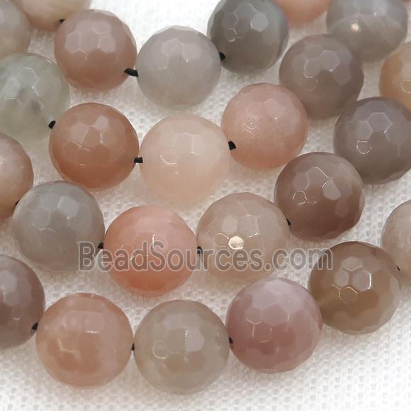 mix MoonStone Beads, faceted round