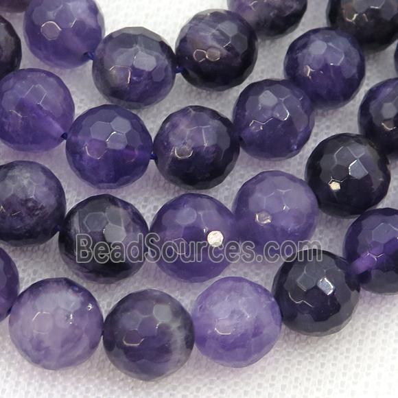 purple Amethyst Beads, faceted dround