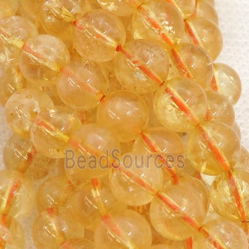 round Citrine Beads