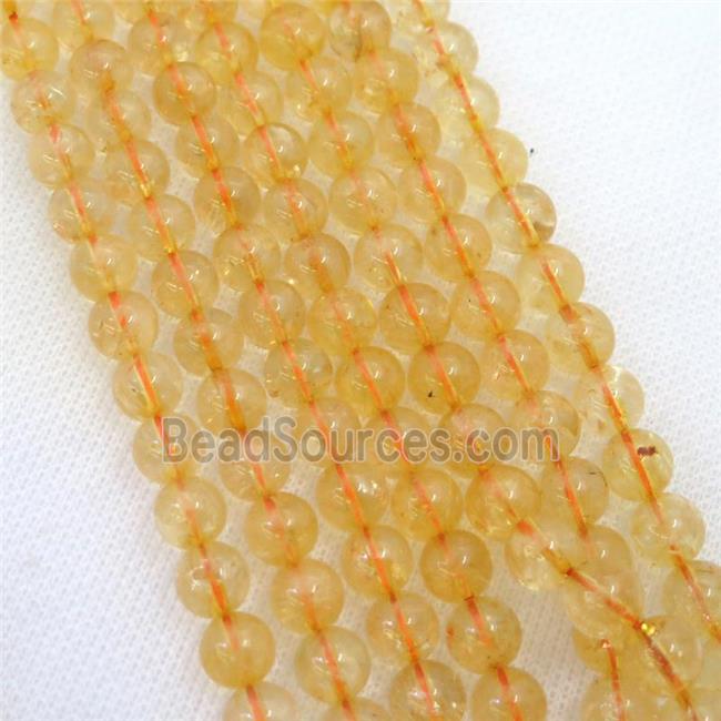 round Citrine Beads