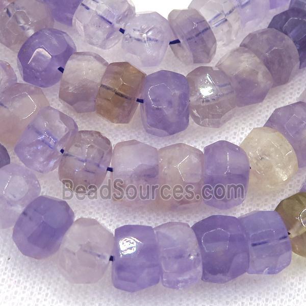 purple Ametrine Beads, faceted rondelle