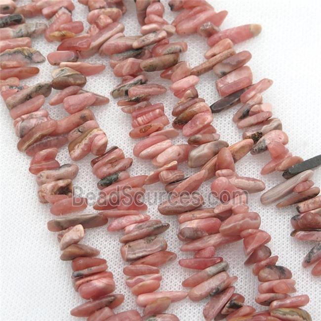 pink Rhodochrosite chip beads