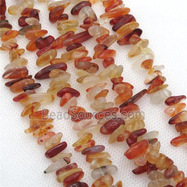 Carnelian Agate chip beads