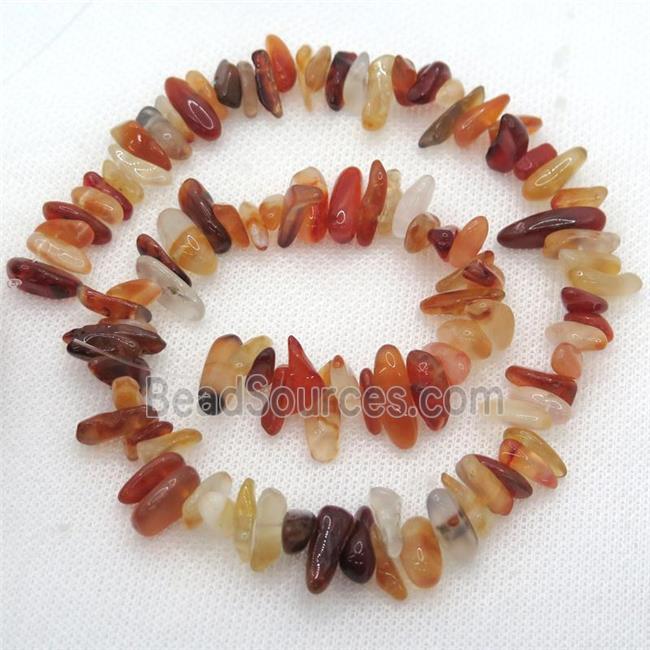 Carnelian Agate chip beads