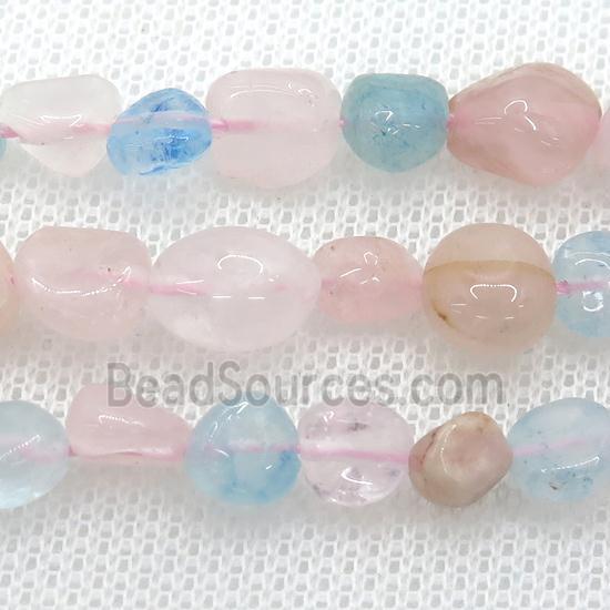 Morganite chip beads, A-grade