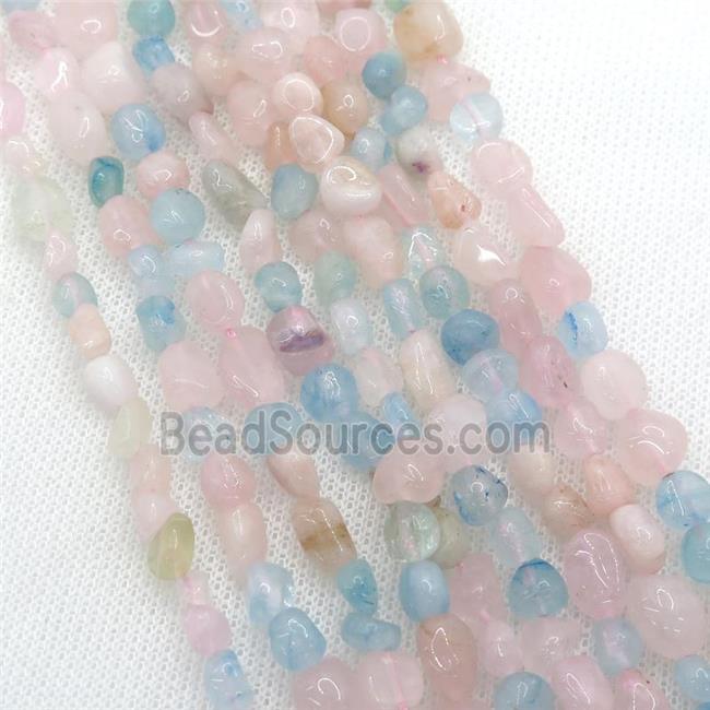 Morganite chip beads, A-grade