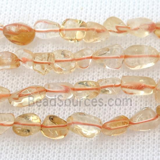 yellow Citrine chip beads