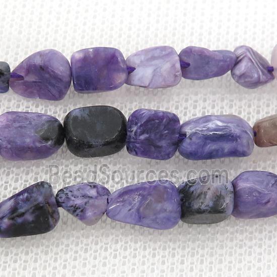 purple Charoite chip beads