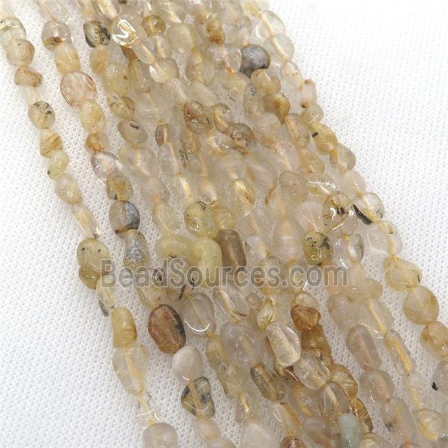 Rutilated Quartz chip beads