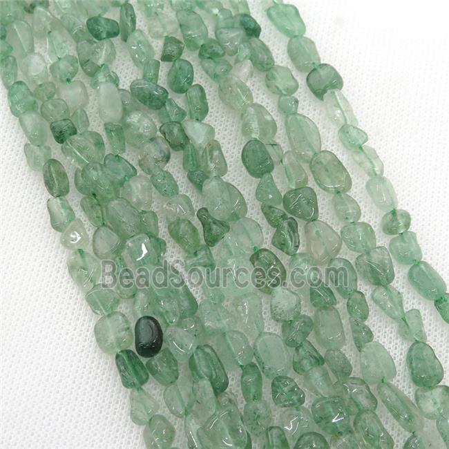 green Strawberry Quartz chip beads