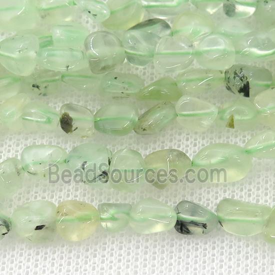 green Prehnite chip beads