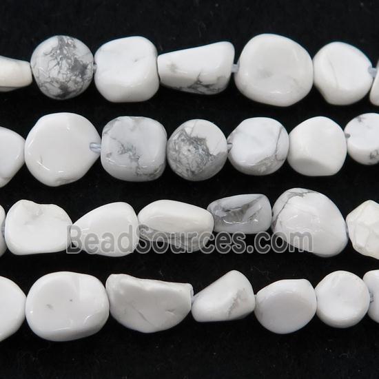 white Howlite Turquoise chips beads