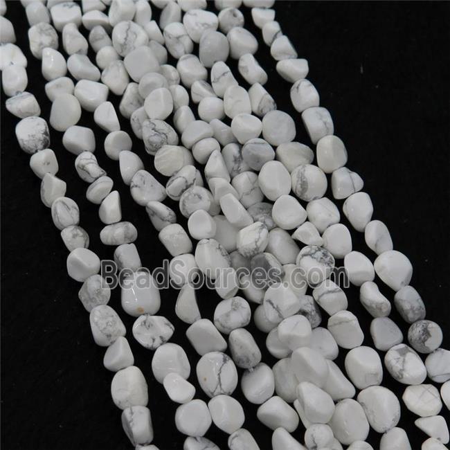 white Howlite Turquoise chips beads